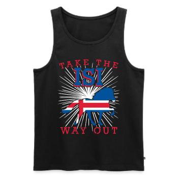 Islandpferd Isländer Reiten Islandpferde - Männer Premium Bio Tank Top - Schwarz - Vorne - Michal (187cm)