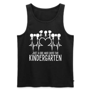 Enseignante de maternelle Enseignante de maternelle - Débardeur bio Premium Homme - noir - Devant - AI Model Male 178 light (178cm)