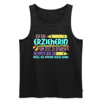 Erzieherin Erzieher Tagesmutter - Männer Premium Bio Tank Top - Schwarz - Vorne - AI Model Male 178 light (178cm)