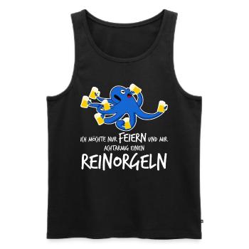 Achtarmig einen Reinorgeln Saufen - Männer Premium Bio Tank Top - Schwarz - Vorne - Michal (187cm)