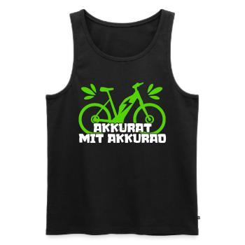 EBike elektrisches Fahrrad E-Bike - Männer Premium Bio Tank Top - Schwarz - Vorne - Michal (187cm)