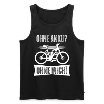 EBike elektrisches Fahrrad Akku E-Bike - Männer Premium Bio Tank Top - Schwarz - Vorne - Michal (187cm)
