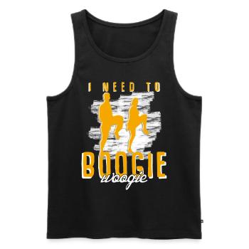 Boogie Woogie Dance Boogie-Woogie Swing - Men's Premium Organic Tank Top - black - Front - AI Model Male 178 light (178cm)