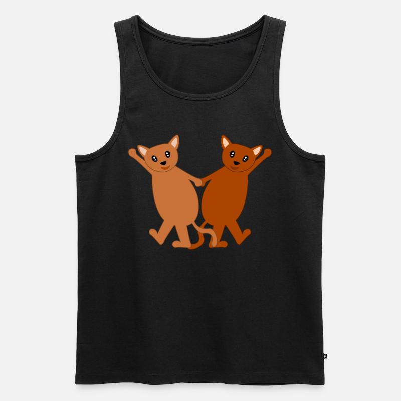 Boogie Woogie Cats Boogie-Woogie Swing - Men's Premium Organic Tank Top - black