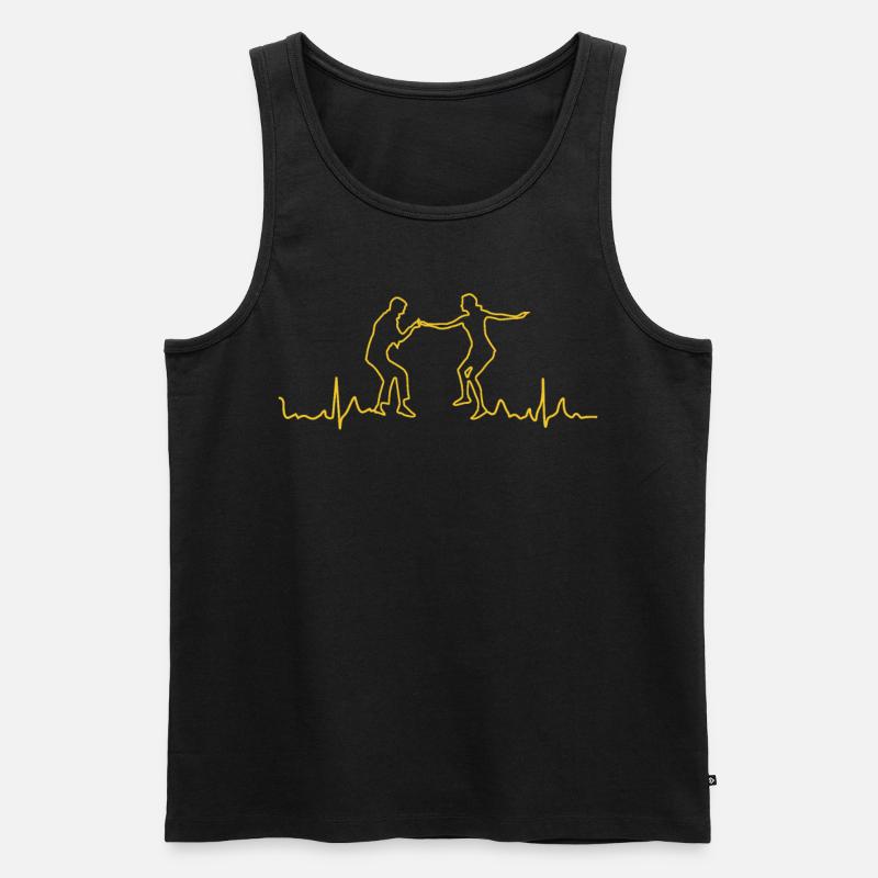 Boogie Woogie ECG Boogie-Woogie Swing - Débardeur bio Premium Homme - noir