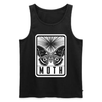 Moth Motten Tarot Occult Motte Goth - Männer Premium Bio Tank Top - Schwarz - Vorne - AI Model Male 178 light (178cm)