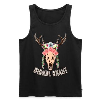 Dirndl Braut - Männer Premium Bio Tank Top - Schwarz - Vorne - Michal (187cm)