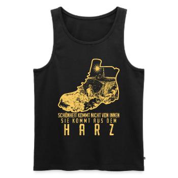 Harz Harzer Torfhaus Wandern Brocken - Männer Premium Bio Tank Top - Schwarz - Vorne - Michal (187cm)