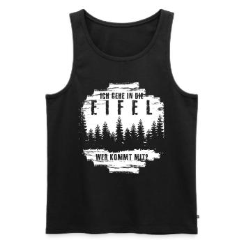 Eifel Wandern Berge Wanderung Eifler - Männer Premium Bio Tank Top - Schwarz - Vorne - AI Model Male 178 light (178cm)