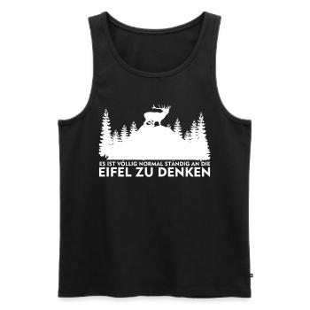 Eifel Eifeler Wandern Berge Eifler - Männer Premium Bio Tank Top - Schwarz - Vorne - AI Model Male 178 light (178cm)