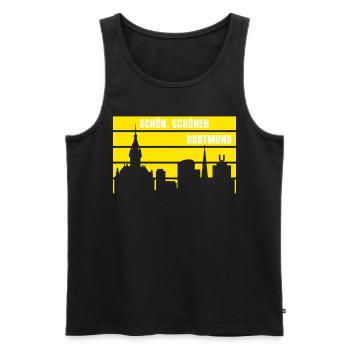 Dortmunder Stadt Schöner Dortmund - Männer Premium Bio Tank Top - Schwarz - Vorne - Michal (187cm)
