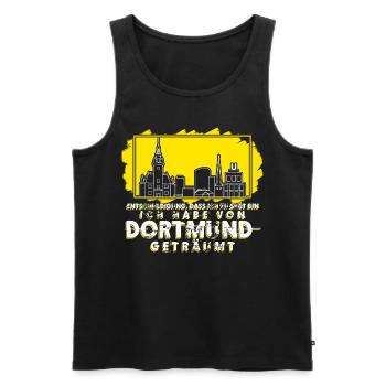 Dortmunder Traum Stadt Ruhrpott Dortmund - Männer Premium Bio Tank Top - Schwarz - Vorne - Michal (187cm)