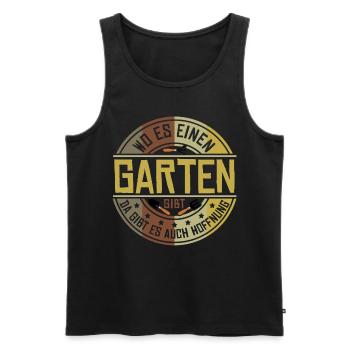 Gärtner Gartenbau Galabauer Galabau - Männer Premium Bio Tank Top - Schwarz - Vorne - Michal (187cm)