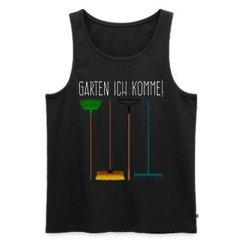 Galabauer Gärtner Gartenbau Galabau - Männer Premium Bio Tank Top - Schwarz - Vorne - Michal (187cm)