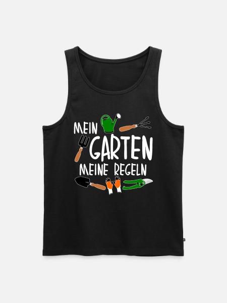 Galabauer Garten Regeln Gärtner - Männer Premium Bio Tank Top - Schwarz