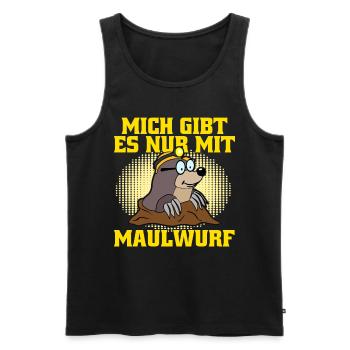 Maulwurf Mole Witz Maulwürfe - Männer Premium Bio Tank Top - Schwarz - Vorne - AI Model Male 178 light (178cm)