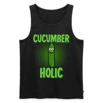 Gurke Gemüse Gärtner Saure Gurken - Männer Premium Bio Tank Top - Schwarz - Vorne - AI Model Male 178 light (178cm)