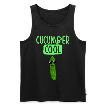 Gurke Gärtner Gemüsegärtner Gurken - Männer Premium Bio Tank Top - Schwarz - Vorne - AI Model Male 178 light (178cm)