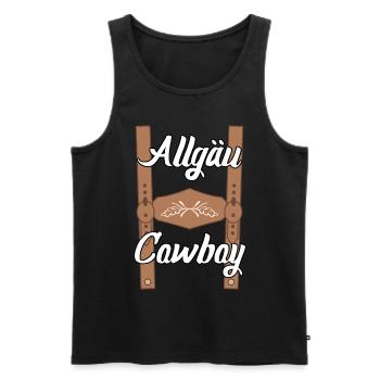 Alpes de l’Allgäu Randonnée Escalade Allgäuer - Débardeur bio Premium Homme - noir - Devant - Michal (187cm)