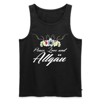 Allgäu Allgäuerin Allgäuer - Männer Premium Bio Tank Top - Schwarz - Vorne - Michal (187cm)
