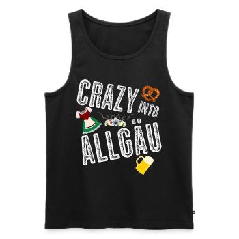 Allgäu Holiday Dirndl Beer Alps Allgäuer - Men's Premium Organic Tank Top - black - Front - Michal (187cm)