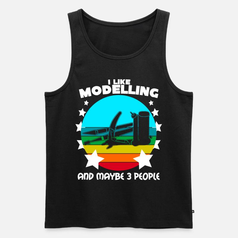 Modellbau Witz Tabletop Modellbauer - Men's Premium Organic Tank Top - black