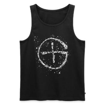Geocacher Geocache - Männer Premium Bio Tank Top - Schwarz - Vorne - AI Model Male 178 light (178cm)