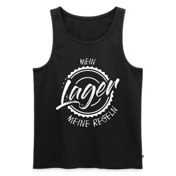 Lagerist Gabelstapler Lagerarbeiter - Männer Premium Bio Tank Top - Schwarz - Vorne - Michal (187cm)