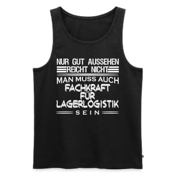 Lagerist Lagerarbeiter Staplerfahrer - Männer Premium Bio Tank Top - Schwarz - Vorne - Michal (187cm)