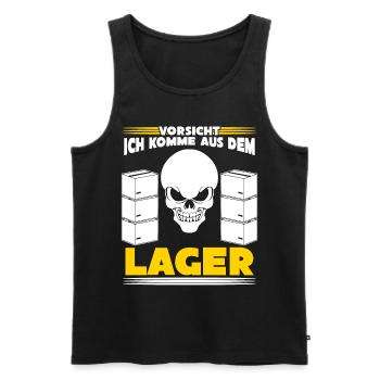 Lagerist Lager Logistiker Lagerarbeiter - Männer Premium Bio Tank Top - Schwarz - Vorne - Michal (187cm)