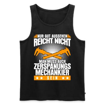 Zerspaner Spruch Zerspanungsmechaniker - Männer Premium Bio Tank Top - Schwarz - Vorne - Michal (187cm)