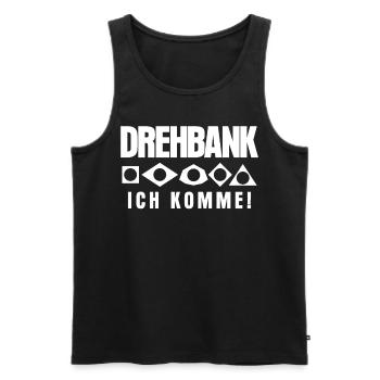 Zerspaner Zerspanungsmechaniker Dreher - Männer Premium Bio Tank Top - Schwarz - Vorne - Michal (187cm)