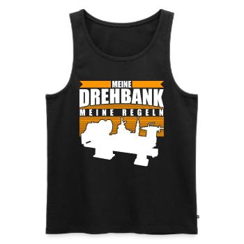Zerspaner Dreher Zerspanungsmechaniker - Männer Premium Bio Tank Top - Schwarz - Vorne - Michal (187cm)