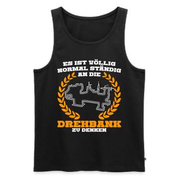 Zerspanungsmechaniker Dreher Zerspaner - Männer Premium Bio Tank Top - Schwarz - Vorne - Michal (187cm)