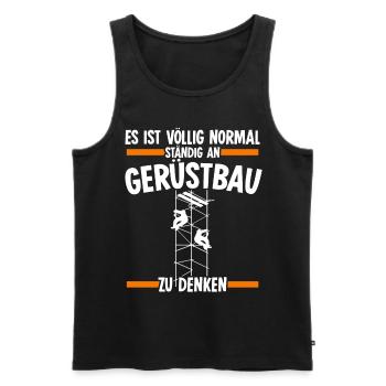 Gerüstbauer Gerüst Gerüstbau - Männer Premium Bio Tank Top - Schwarz - Vorne - Michal (187cm)