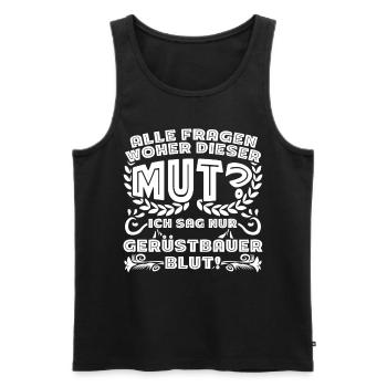 Gerüstbau Gerüst Gerüstbauer - Männer Premium Bio Tank Top - Schwarz - Vorne - Michal (187cm)