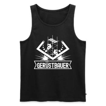 Gerüstbau Baustelle Gerüst Gerüstbauer - Männer Premium Bio Tank Top - Schwarz - Vorne - Michal (187cm)