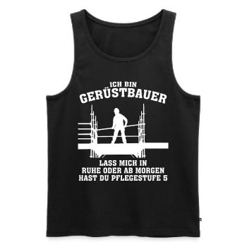 Gerüstbauer Gerüst Witz Gerüstbau - Männer Premium Bio Tank Top - Schwarz - Vorne - Michal (187cm)