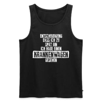 Notfallsanitäter MTA Arzt Sanitäter - Männer Premium Bio Tank Top - Schwarz - Vorne - Michal (187cm)