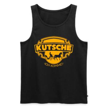 Kutscher Kutsche Pferde Pferdekutsche - Männer Premium Bio Tank Top - Schwarz - Vorne - AI Model Male 178 light (178cm)