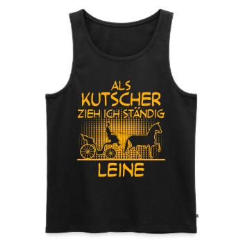 Kutscher Pferd Kutsche Pferde Fuhrmann - Männer Premium Bio Tank Top - Schwarz - Vorne - AI Model Male 178 light (178cm)