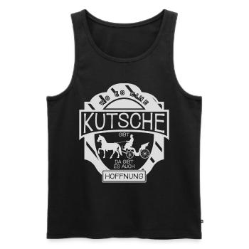 Kutscher Kutsche Pferd Pferdekutsche - Männer Premium Bio Tank Top - Schwarz - Vorne - AI Model Male 178 light (178cm)
