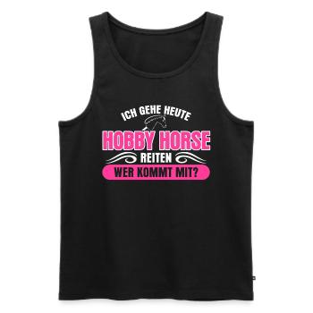 Hobby Horse Hobbyhorse Steckenpferd - Männer Premium Bio Tank Top - Schwarz - Vorne - Michal (187cm)