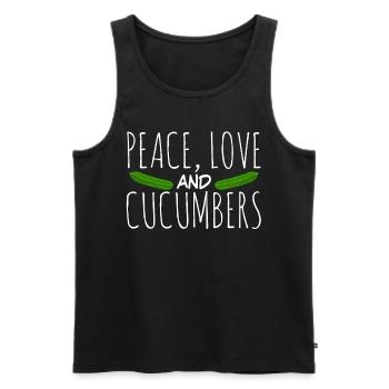 Gurke Cucumbers Gurken - Männer Premium Bio Tank Top - Schwarz - Vorne - AI Model Male 178 light (178cm)