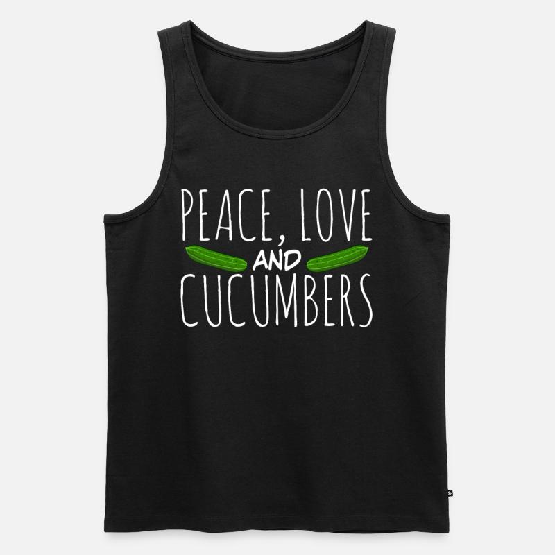 Gurke Cucumbers Gurken - Männer Premium Bio Tank Top - Schwarz