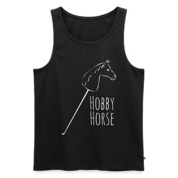 Hobby Horse Riding Hobbyhorse - Men's Premium Organic Tank Top - black - Front - Michal (187cm)