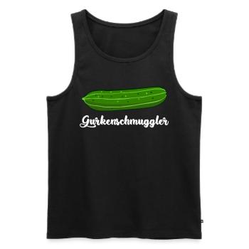 Gurke Gurkenschmuggler Gurken - Männer Premium Bio Tank Top - Schwarz - Vorne - AI Model Male 178 light (178cm)
