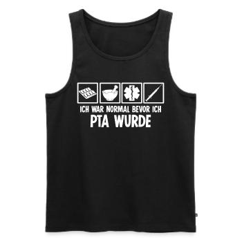 PTA Pharmazie Apotheke - Männer Premium Bio Tank Top - Schwarz - Vorne - AI Model Male 178 light (178cm)