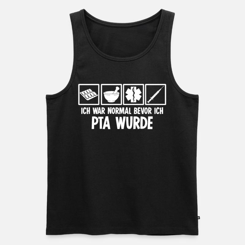 PTA Pharmazie Apotheke - Männer Premium Bio Tank Top - Schwarz
