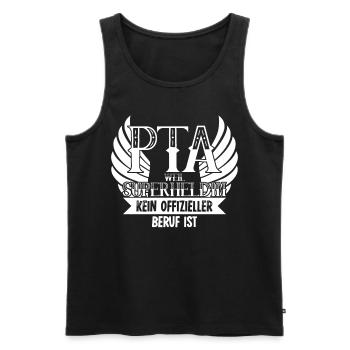 PTA Superheldin Pharmazie Apotheke - Männer Premium Bio Tank Top - Schwarz - Vorne - AI Model Male 178 light (178cm)